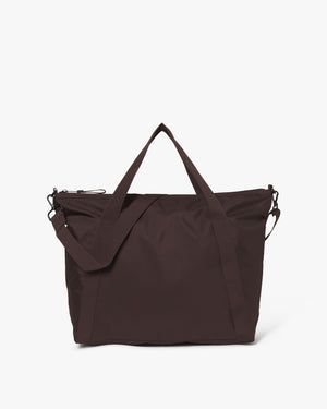 Large Tonal Nylon Crossbody Shoppingveske
