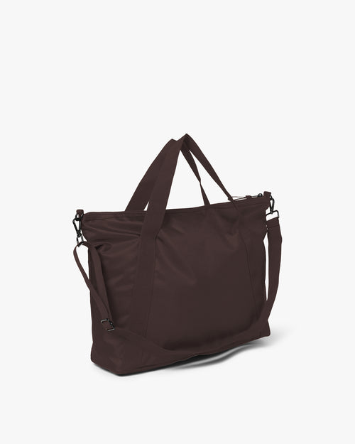 Large Tonal Nylon Crossbody Shoppingveske