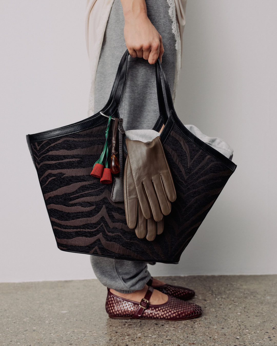 Medium Zebra Work Tote