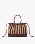Large Striped Knit Skulderveske