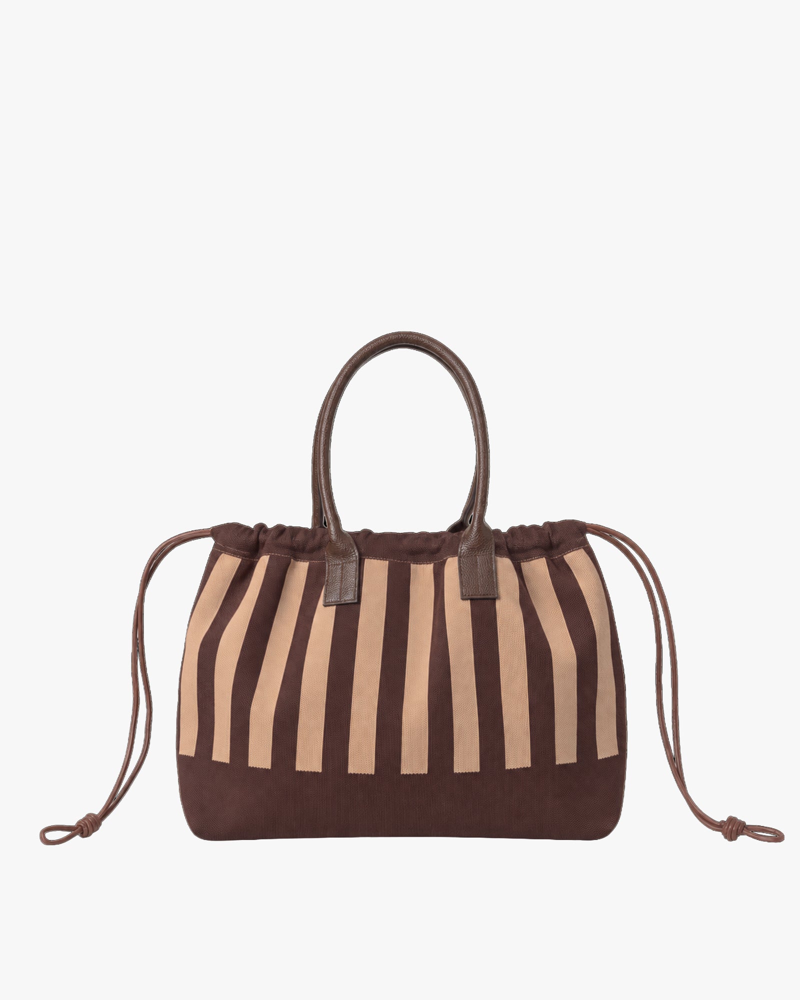 Large Striped Knit Skulderveske