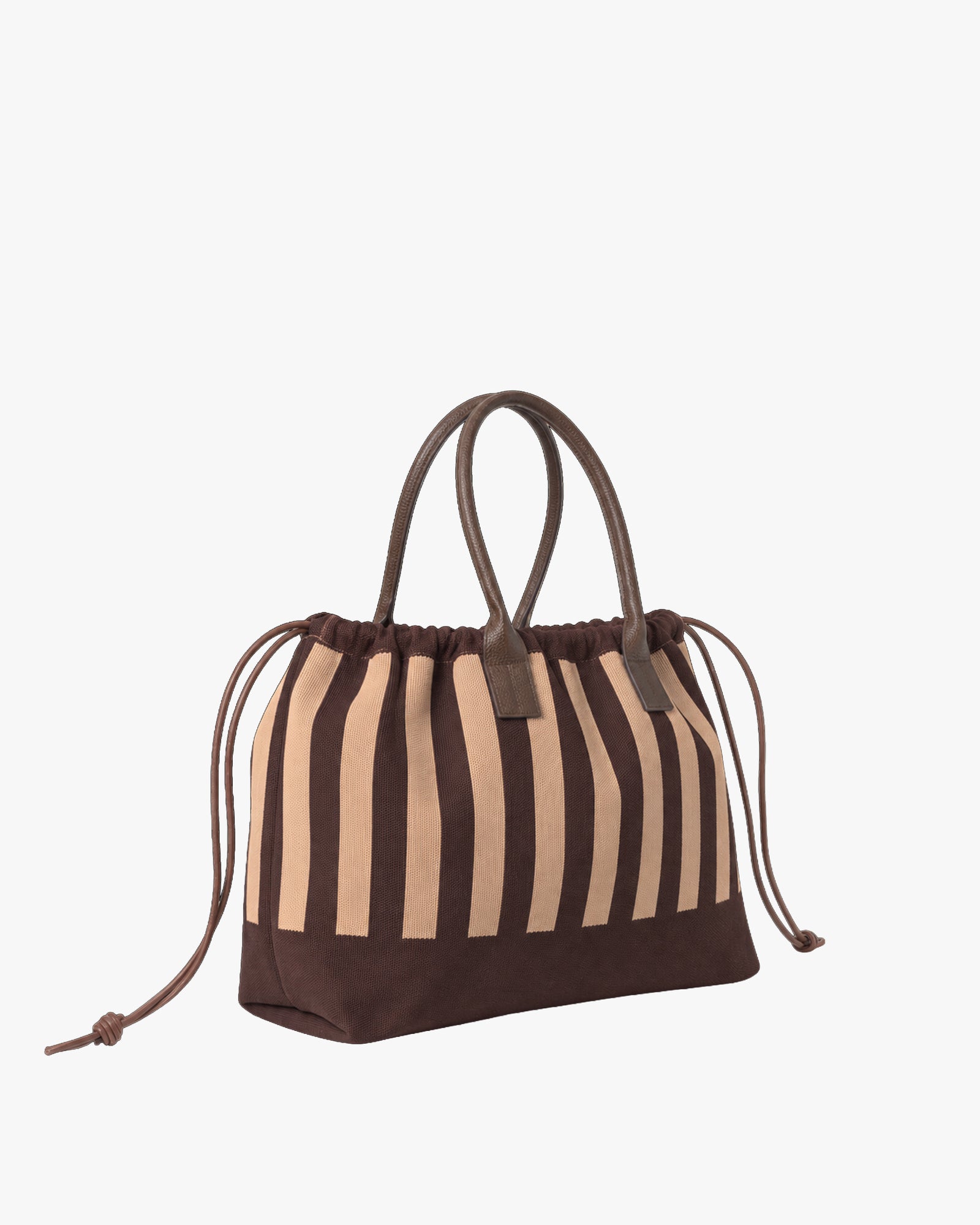 Large Striped Knit Skulderveske