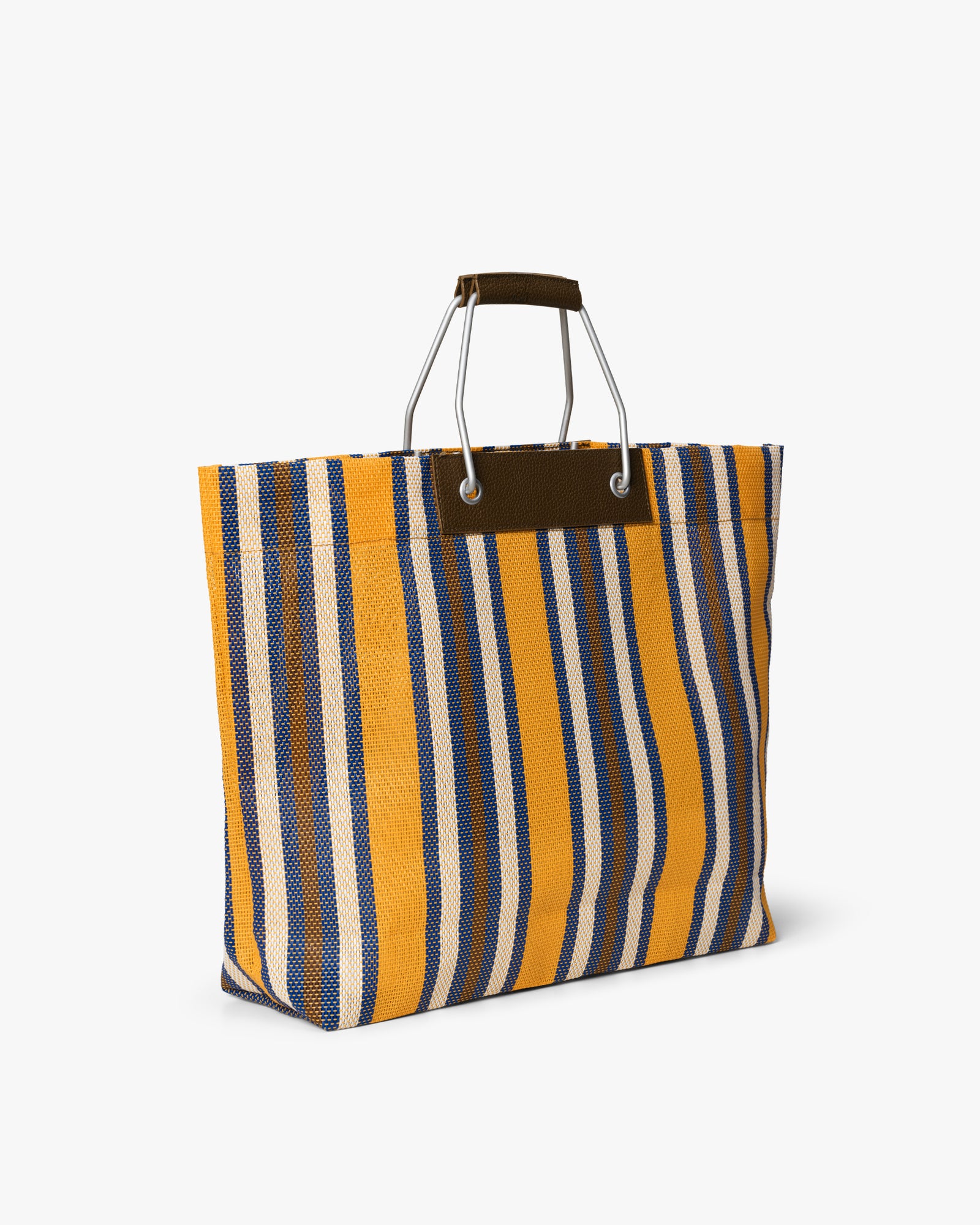 Medium Striped Mesh Håndveske